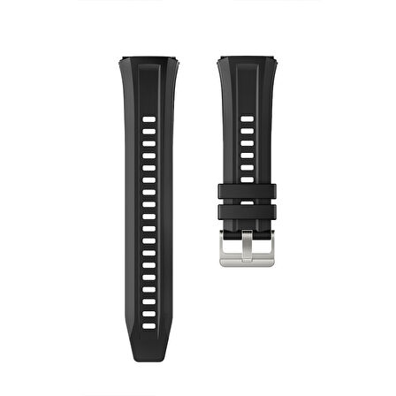 Huawei Watch GT6 Pro 46mm İle Tam Uyumlu Kordon Metal Tokalı Yumuşak Silikon Kordon Kayış