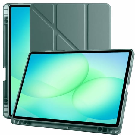 Samsung Galaxy Tab A11 Plus 11 Inc SM-X230 Üçgen Katlanabilir Kalemlikli Yatay Dikey Standlı Kılıf