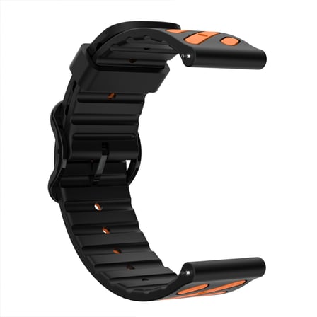 Huawei Watch GT 5 46 mm Uyumlu Çift Renkli Delikli Silikon Spor Kordon