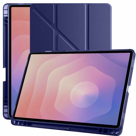 Samsung Galaxy Tab S11 11 Inc SM-X730 Üçgen Katlanabilir Kalemlikli Yatay Dikey Standlı Kılıf