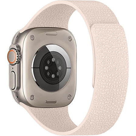 Apple Watch 2-3-4-5-6-7-8-10 & SE Uyumlu Manyetik Desenli Spor Silikon Kordon (38/40/41 & 42 mm)