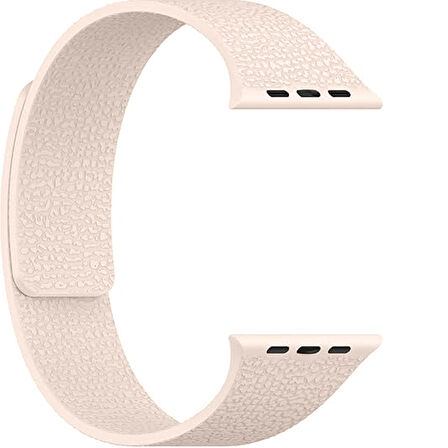 Apple Watch 2-3-4-5-6-7-8-10 & SE Uyumlu Manyetik Desenli Spor Silikon Kordon (38/40/41 & 42 mm)