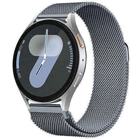 Samsung Galaxy Watch 4 5 6 7 Seri 40 42 43 44 46 47mm Uyumlu Manyetik Milanese Loop Metal Kordon 