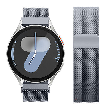 Samsung Galaxy Watch 4 5 6 7 Seri 40 42 43 44 46 47mm Uyumlu Manyetik Milanese Loop Metal Kordon 