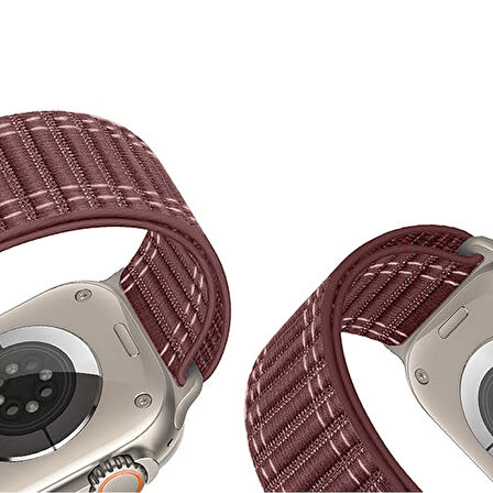 Apple Watch Uyumlu 44 45 46mm Utra 49mm Fabric Spor Yumuşak Kumaş Kordon Seri 2 3 4 5 6 Se 7 8 9 10