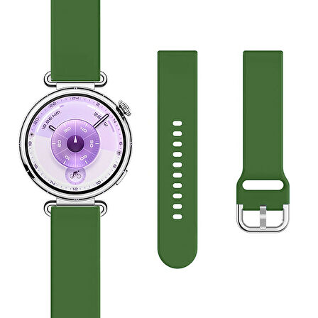 Huawei Watch GT6 41mm İle Uyumlu Yumuşak PureLux Soft Tokalı Silikon Kordon