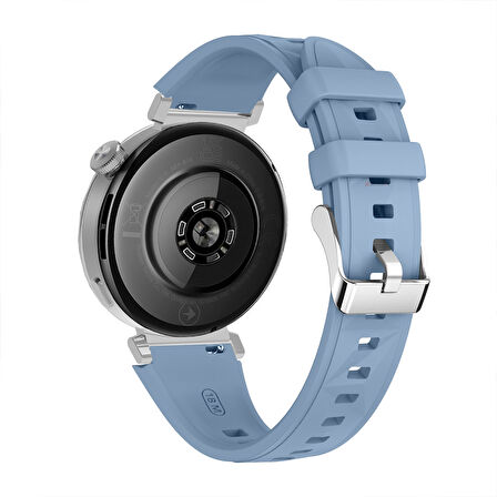 Sneezy Huawei Watch GT5 41mm İle Uyumlu Prism Metal Tokalı Soft Yumuşak Silikon Kordon