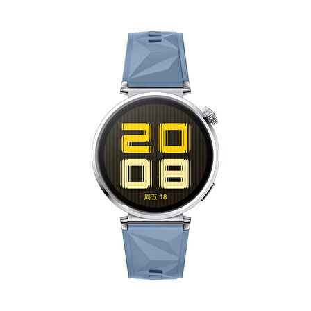 Sneezy Huawei Watch GT5 41mm İle Uyumlu Prism Metal Tokalı Soft Yumuşak Silikon Kordon