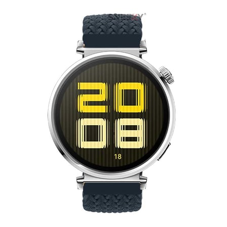 Sneezy Huawei Watch GT 5 41mm İle Uyumlu Metal Klips Solo Fiberlink Kumaş Örgü Kordon