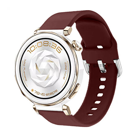 Huawei Watch GT5 Pro 42mm İle Uyumlu Yumuşak PureLux Soft Tokalı Silikon Kordon