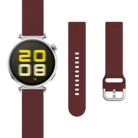 Huawei Watch GT5 Pro 42mm İle Uyumlu Yumuşak PureLux Soft Tokalı Silikon Kordon