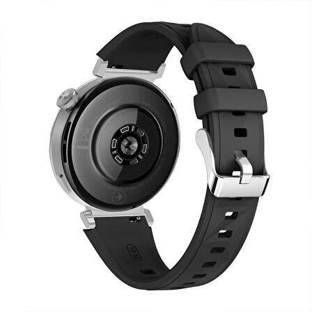 Sneezy Huawei Watch GT5 41mm İle Uyumlu Prism Metal Tokalı Soft Yumuşak Silikon Kordon