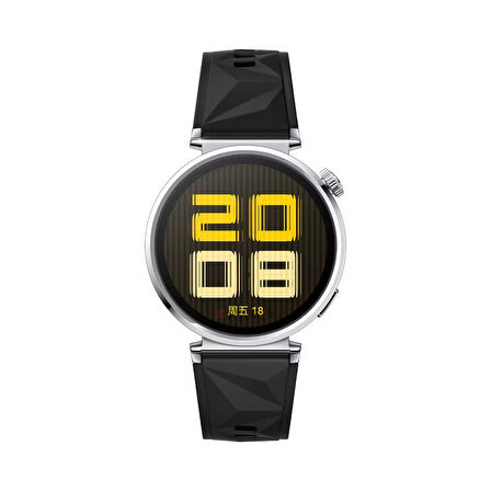 Sneezy Huawei Watch GT5 41mm İle Uyumlu Prism Metal Tokalı Soft Yumuşak Silikon Kordon
