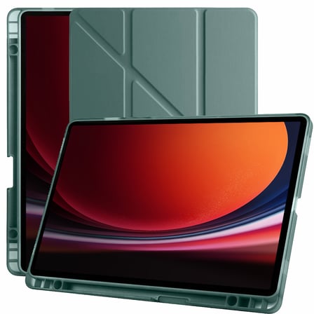 Samsung Galaxy Tab S9 11 Inc SM-X710 Üçgen Katlanabilir Kalemlikli Yatay Dikey Standlı Kılıf