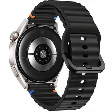 Huawei Watch GT7 Pro 46mm İle Uyumlu Dalga Desenli Tokalı Yumuşak Soft Silikon Kordon