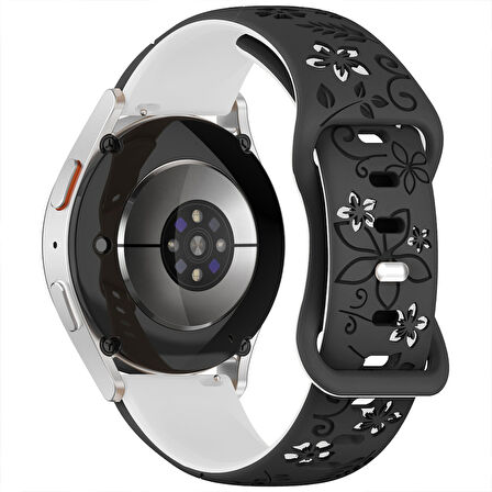 Huawei Watch GT6 41mm Uyumlu FloraFlex Çiçek Desenli Yumuşak Soft Silikon Kordon