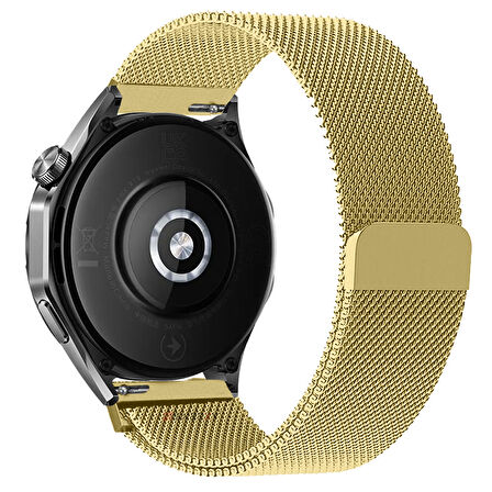 Huawei Watch GT5 46mm Uyumlu Manyetik Milanese Loop Metal Kordon 