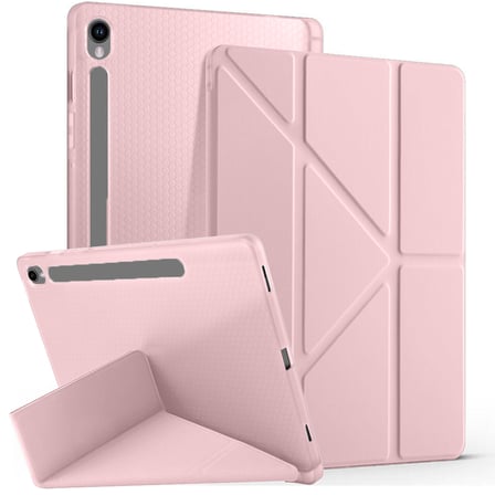 Samsung Galaxy Tab S9 FE 11 Inc SM-X610 Üçgen Katlanabilir Kalemlikli Yatay Dikey Standlı Kılıf