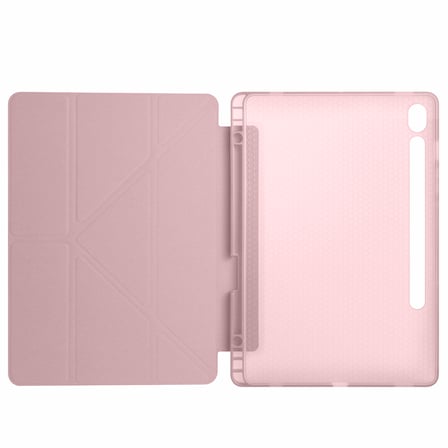 Samsung Galaxy Tab S9 FE 11 Inc SM-X610 Üçgen Katlanabilir Kalemlikli Yatay Dikey Standlı Kılıf