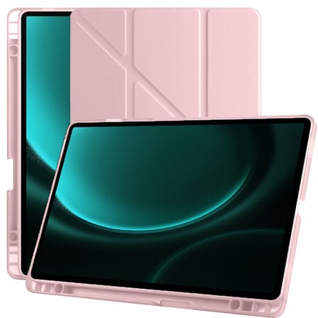 Samsung Galaxy Tab S9 FE 11 Inc SM-X610 Üçgen Katlanabilir Kalemlikli Yatay Dikey Standlı Kılıf