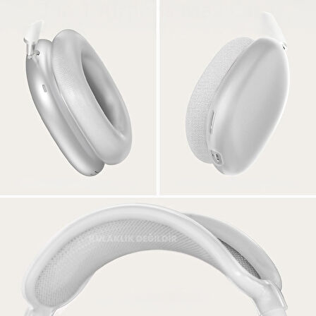 AirPods Max İle Uyumlu Şeffaf Tam Koruma Kılıfı Seti 5 Parça Darbelerden Çizilmelerden Koruma Seti