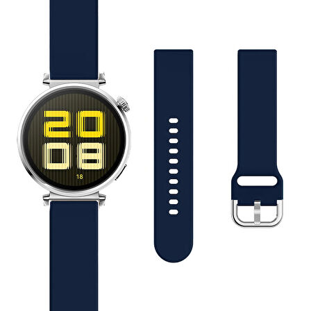 Huawei Watch GT5 41mm İle Uyumlu A Kalite Yumuşak PureLux Soft Tokalı Silikon Kordon
