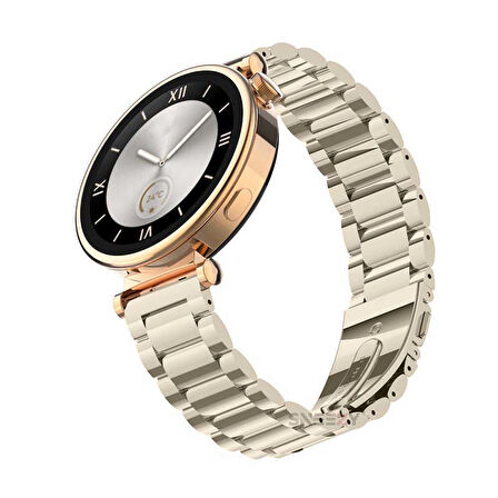 Huawei Watch Gt5 41mm İle Uyumlu Ironweft Paslanmaz Döküm Çelik Metal Kordon