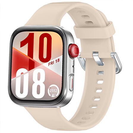 Huawei Watch Fit 4 Fit 4 Pro İle Uyumlu Metal Tokalı Yumusaş Soft Silikon Kordon Kayış