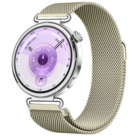 Huawei Watch GT6 41mm Uyumlu Manyetik Milanese Loop Metal Kordon 