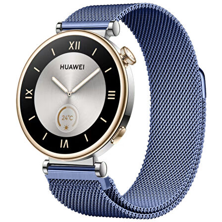 Huawei Watch GT4 41mm Uyumlu Manyetik Milanese Loop Metal Kordon 