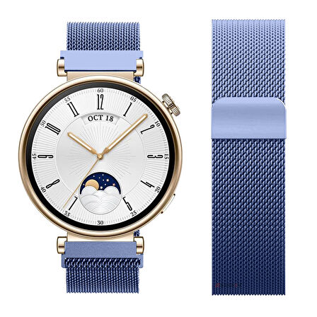 Huawei Watch GT4 41mm Uyumlu Manyetik Milanese Loop Metal Kordon 