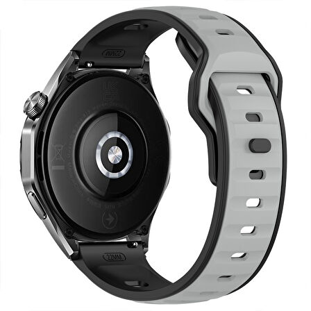 Huawei Watch GT5 Pro 46mm İle Uyumlu Çift Renkli Spor Silikon Kordon Nefes Alabilir Konforlu