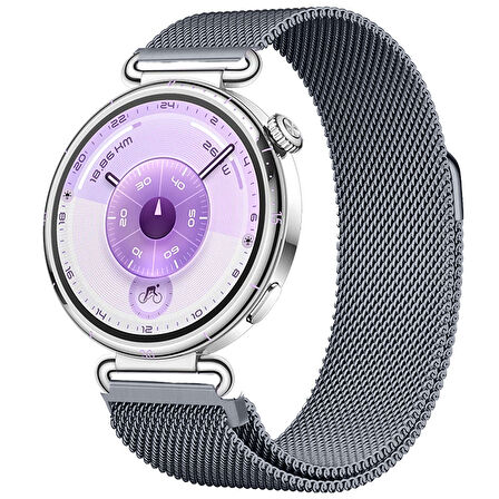 Huawei Watch GT6 41mm Uyumlu Manyetik Milanese Loop Metal Kordon 