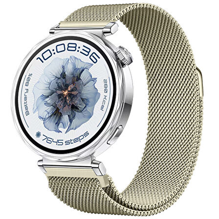Huawei Watch GT5 41mm Uyumlu Manyetik Milanese Loop Metal Kordon 