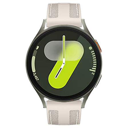 Sneezy Samsung Galaxy Watch 7 44mm 40mm Uyumlu Metal Tokalı Dikiş Detaylı Şık Dokuma Silikon Kordon
