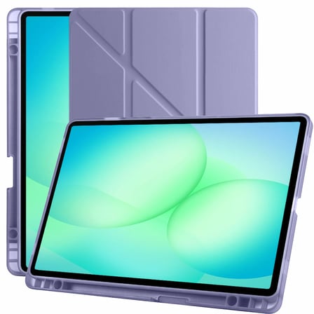 Samsung Galaxy Tab A11 Plus 11 Inc SM-X230 Üçgen Katlanabilir Kalemlikli Yatay Dikey Standlı Kılıf