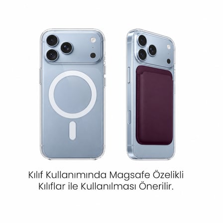 Sneezy İphone 18 Pro -18 Pro max Uyumlu Birinci Sınıf Magsafe Cüzdan Magsafe Deri Kartlık