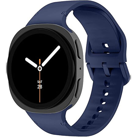 Samsung Galaxy Watch 8 44mm 40mm İle Uyumlu Metal Tokalı PureLux Soft Silikon Kordon