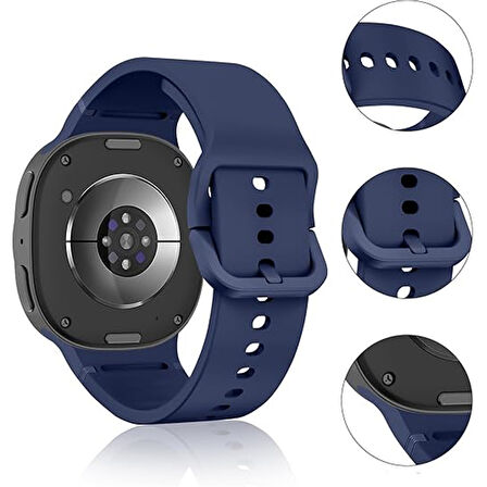 Samsung Galaxy Watch 8 44mm 40mm İle Uyumlu Metal Tokalı PureLux Soft Silikon Kordon