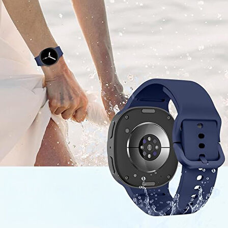 Samsung Galaxy Watch 8 44mm 40mm İle Uyumlu Metal Tokalı PureLux Soft Silikon Kordon