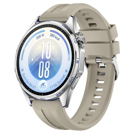 Sneezy Huawei Watch GT7 46mm İle Uyumlu Spor Silikon Metal Tokalı Soft Saat Kordonu