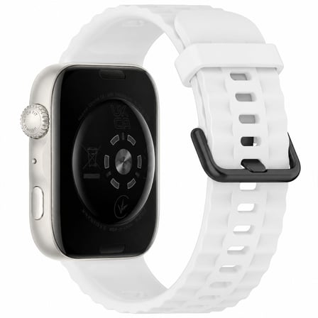 Huawei Watch Fit 5 Pro İle Uyumlu Tırtıklı Metal Tokalı Spor Silikon Kordon