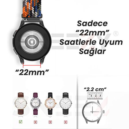 Sneezy Huawei Watch GT5 46mm İle Uyumlu 22mm Metal Klips Solo Fiberlink Örgü Kordon
