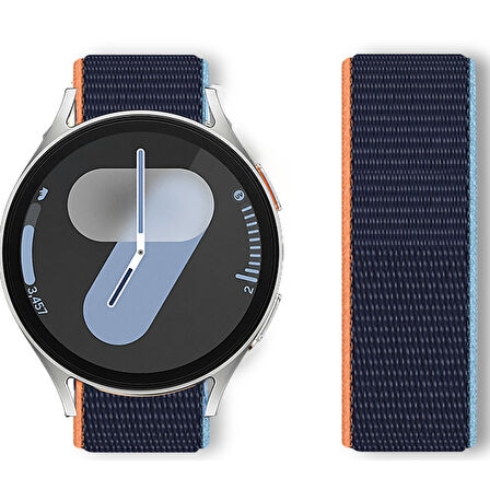 Samsung Galaxy Watch 4 5 6 7 Seri 40 42 43 44 46 47mm Cırt Cırtlı Yumuşak Spor Kumaş Örgü Kordon
