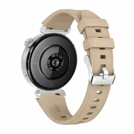Sneezy Huawei Watch GT4 41mm İle Uyumlu Prism Metal Tokalı Soft Yumuşak Silikon Kordon