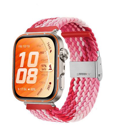 Huawei Watch Fit 5 Pro İle Uyumlu Metal Klipsli Solo Fiberlink Yumuşak Kumaş Örgü Kordon