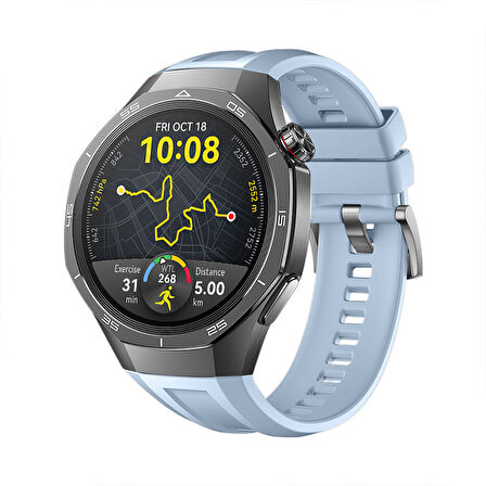 Huawei Watch Gt5 Pro 46mm İle Tam Uyumlu Kordon Metal Tokalı Yumuşak Silikon Kordon Kayış
