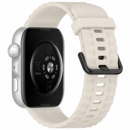 Huawei Watch Fit 5 Pro İle Uyumlu Tırtıklı Metal Tokalı Spor Silikon Kordon