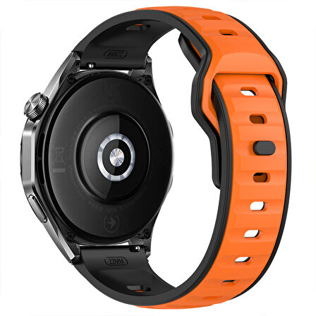 Huawei Watch GT6 Pro 46mm İle Uyumlu Çift Renkli Spor Silikon Kordon Nefes Alabilir Konforlu