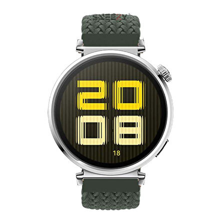 Sneezy Huawei Watch GT5 41mm İle Uyumlu FiberLink Manyetik Tokalı Kumaş Örgü Kordon